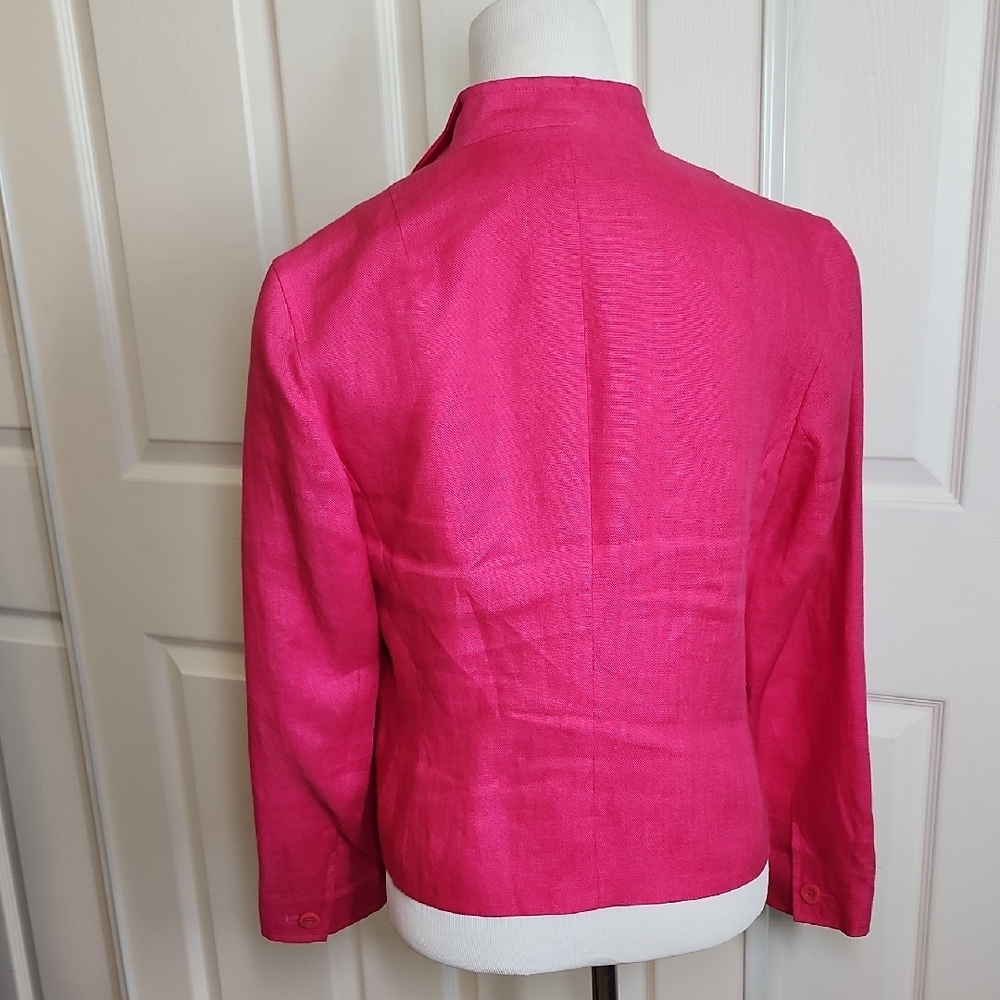 Talbots Pink Blazer with Notched Lapel and Tailored Fit - Picture 3 of 4